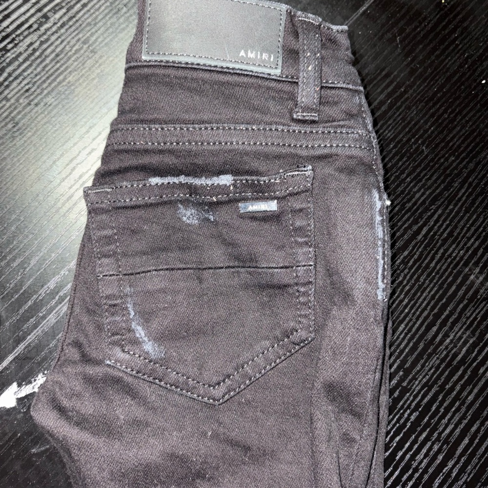 AMIRI Black Skinny Jeans Distressed Modern Style